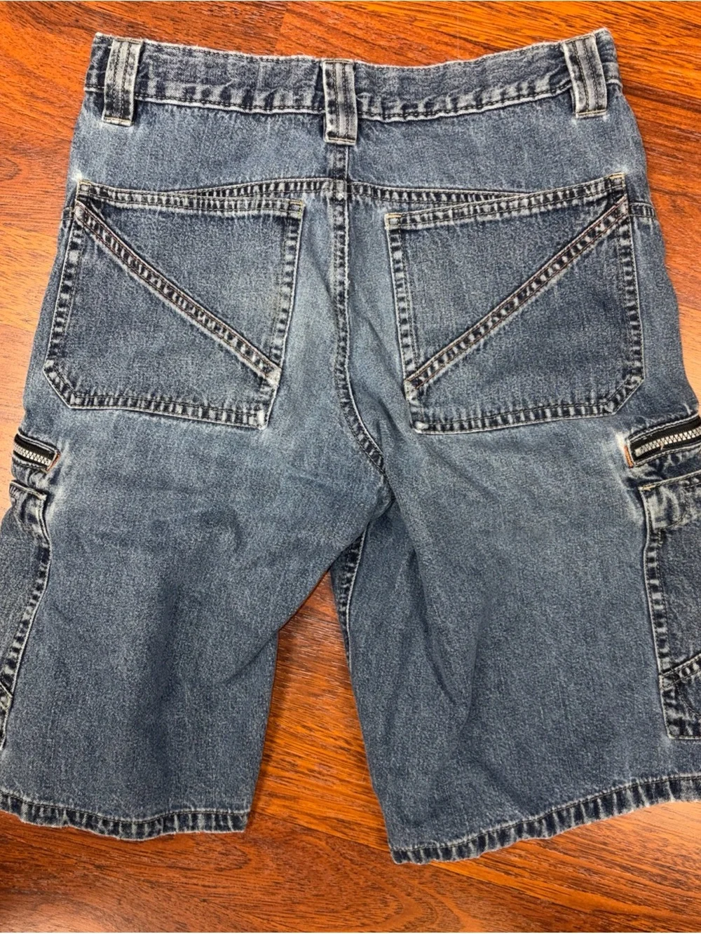 Vintage Wrangler ATG Y2K 90s Size 12 Baggy Skate Cargo Grunge Jorts Jean Shorts